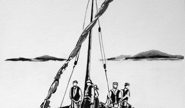 ivica vihar, ilusracija, jedrilica