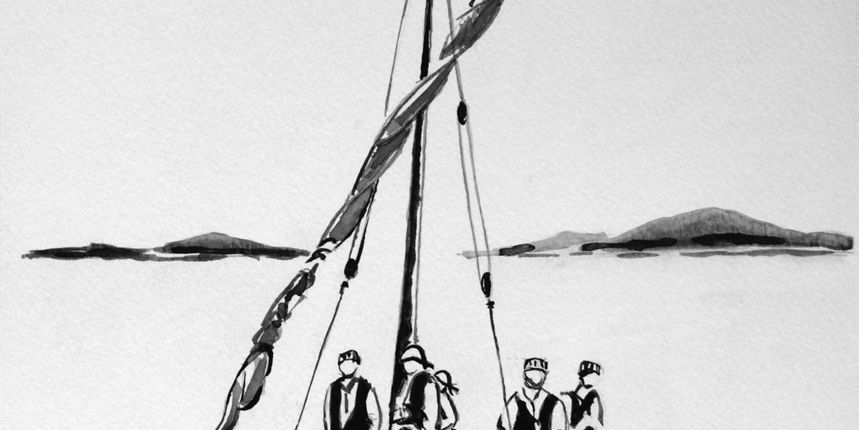 ivica vihar, ilusracija, jedrilica