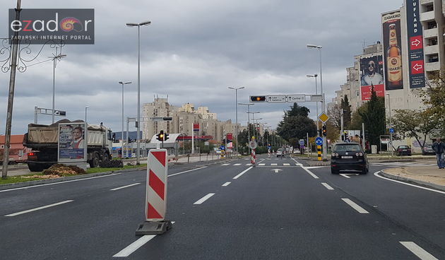 Bulevar Ante Starčevića. Započeli radovi na istočnoj traci, prometuje se dvosmjerno zapadnom trkom.