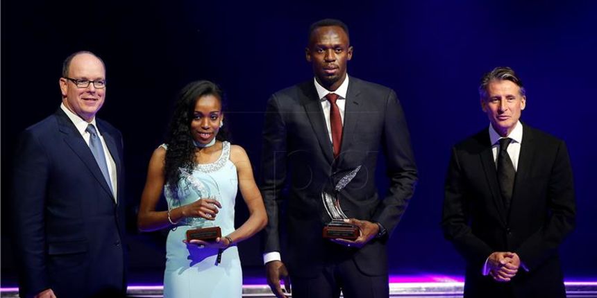 Almaz Ayana i Usain Bolt, foto: EPA/SEBASTIEN NOGIER/Hina Almaz Ayana i Usain Bolt, foto: EPA/SEBASTIEN NOGIER/Hina