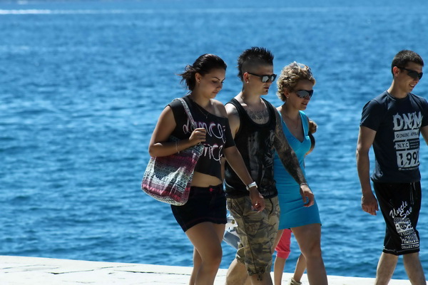 Ljetni šušur na zadarskoj rivi