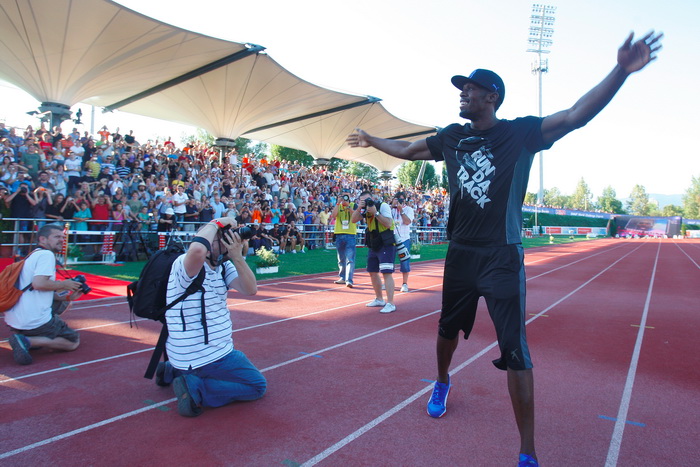 Zagreb, 130911.
IAAF World Challenge Zagreb 2011, 
61. memorijal Borisa Hanzekovica na atletskom stadionu Mladost na Savi.
Na slici: Usain Bolt.
Foto: Goran Mehkek / CROPIX