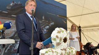 Predsjednica Kolinda Grabar Kitarović otvorila radove na zgradi putničkog terminala u Gaženici. Photo: Dino Stanin/PIXSELL Predsjednica Kolinda Grabar Kitarović otvorila radove na zgradi putničkog terminala u Gaženici. Photo: Dino Stanin/PIXSELL