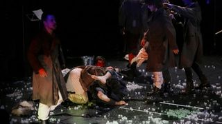 U sklopu Medjunarodnog festivala suvremenog kazalista Zadar snova, u kazalistu lutaka odrzana je predstava Grobnica za Borisa Davidovica. Photo: Filip Brala/PIXSELL