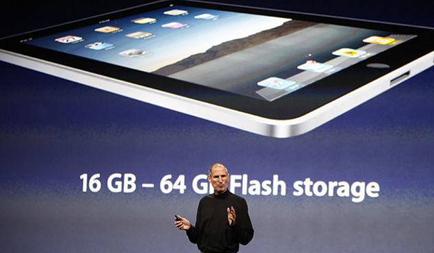 Apple CEO Steve Jobs introduces the new iPad
