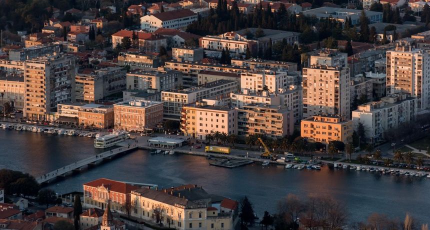 Zadar iz zraka, panorama Zadra