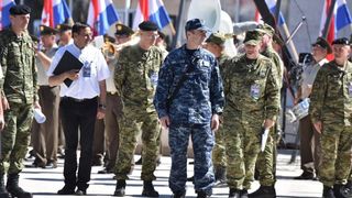 Knin: Generalna proba mimohoda uoči sutrašnje proslave 21. obljetnice VRA Oluja Knin: Generalna proba mimohoda uoči sutrašnje proslave 21. obljetnice VRA Oluja