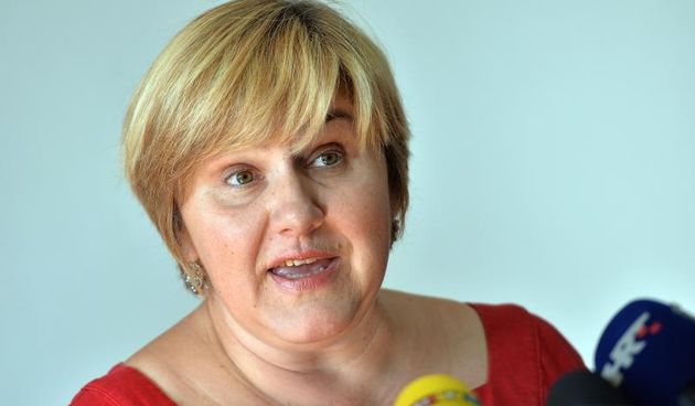 Zagreb – Zeljka Markic, na celu gradjanske inicijative “U ime obitelji” odrzala tiskovnu konferenciju. Photo: Marko Prpic/PIXSELL