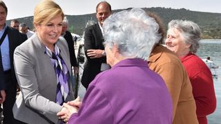 Predsjednica Grabar Kitarović posjetila otok Ist. Foto: Dino Stanin/PIXSELL