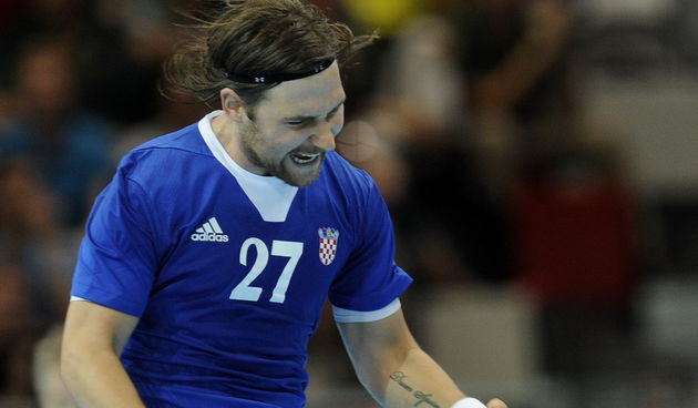 London, 020812.
Dvorana Copper Box.
Hrvatska muska rukometna reprezentacija igra utakmicu 3. kolo u skupini B protiv Madjarske tokom Olimpijskih Igra u Londonu.
Na fotografiji: .
Foto: Drago Sopta / CROPIX