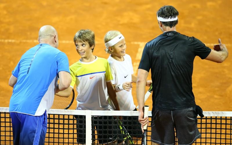 Agassi, Ferrero i Ivanišević odigrali egizibiciju u Umagu. Photo: Slavko Midzor/PIXSELL Agassi, Ferrero i Ivanišević odigrali egizibiciju u Umagu. Photo: Slavko Midzor/PIXSELL