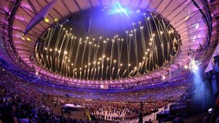 Rio de Janeiro: Ceremonija svečanog otvaranja Olimpijskih igara. Vatromet na Maracani. Photo: Igor Kralj/PIXSELL Rio de Janeiro: Ceremonija svečanog otvaranja Olimpijskih igara. Vatromet na Maracani. Photo: Igor Kralj/PIXSELL