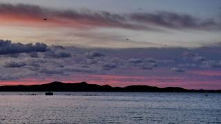 Svitanje i rano jutro u novoj luci Gaženica