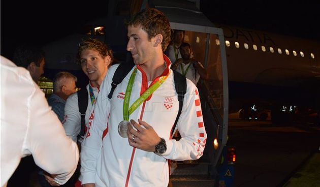 Doček hrvatskih vaterpolista, foto: Hina