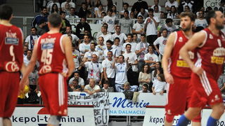 Zadar, 260513.
Dvorana Kresimira Cosica. 
3. polufinalna utakmica prvenstva Hrvatske izmedju KK Zadar i KK Cedevita.
Na fotografiji: navijaci.
Foto: Luka Gerlanc / CROPIX