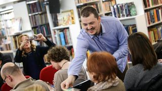 Zagreb – U knjiznici Bogdan Ogrizovic odrzana je promocija novog romana iz biblioteke Balkan Noir: Mima i kvadratura duga, Zelimir Peris. Photo: Petar Glebov/PIXSELL