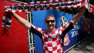 Veseli hrvatski navijači u Rostovu na Donu