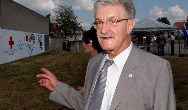 Slavonski Brod – Prim. dr.med. Josip Jelic, predsjednik Hrvatskog Crvenog kriza i odnedavno clan Znanstvenog vijeca za mir i ljudska prava Hrvatske akademije znanosti i umjetnosti. Snimio: Ivica Galovic/PIXSELL