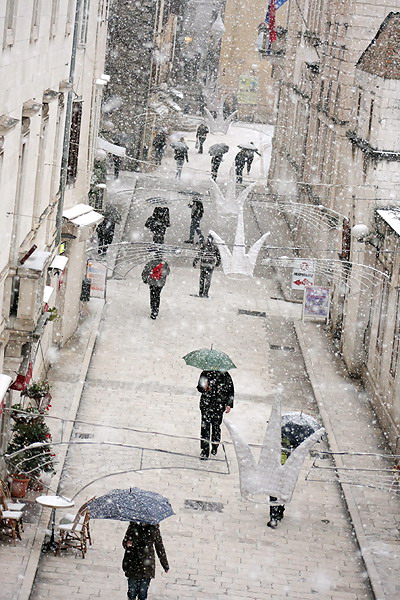 Snijeg u Zadru, 17. prosinca 2009, Foto: Saša Čuka