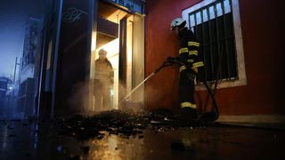 Vatrogasci na intervenciji u Restoranu Foša, Foto: Filip Brala/PIXSELL