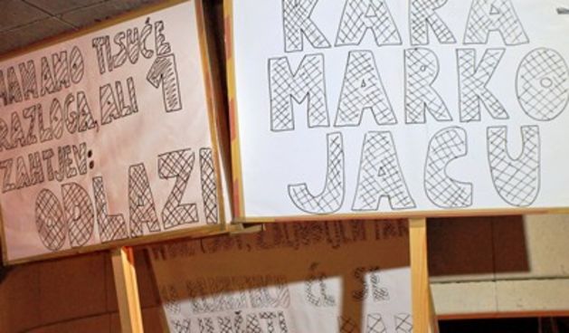 Prosvjed, transparenti, foto: CROPIX/Davor Zunic