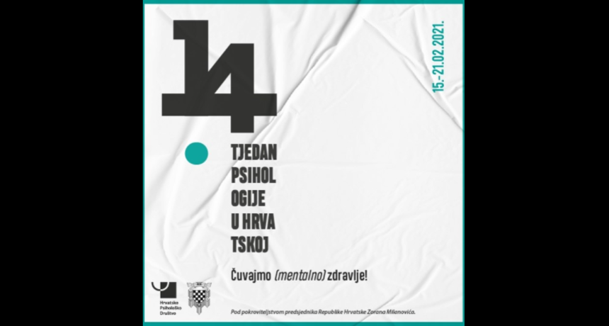 Tradicionalni Tjedan psihologije ove godine posvećen utjecaju globalne pandemije na mentalno zdravlje Tradicionalni Tjedan psihologije ove godine posvećen utjecaju globalne pandemije na mentalno zdravlje