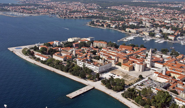 Zadar, poluotok iz zraka