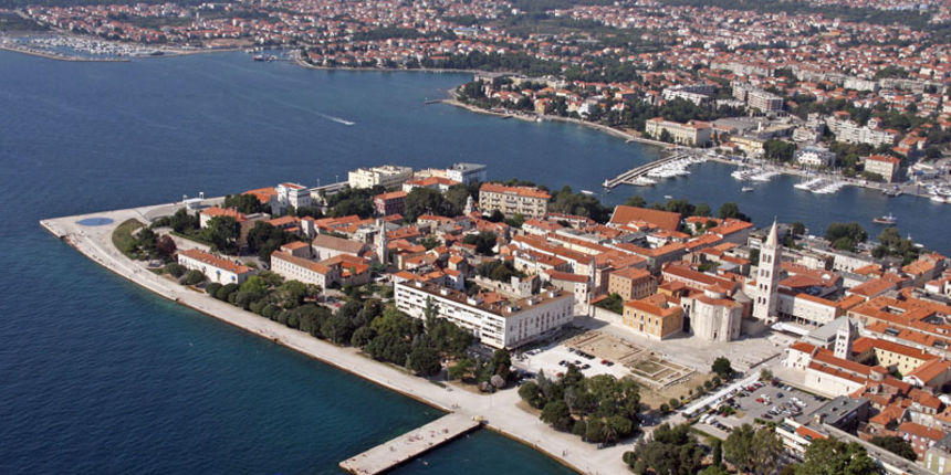 Zadar, poluotok iz zraka