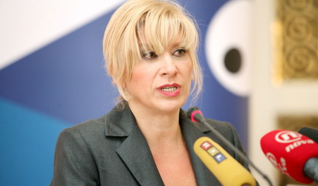 Zagreb, 050909. Press konferencija Vesne Skare Ozbolt povodom objave kandidature za predsjednicu drzave. Novinarski dom. Foto: Biljana Gaurina / CROPIX