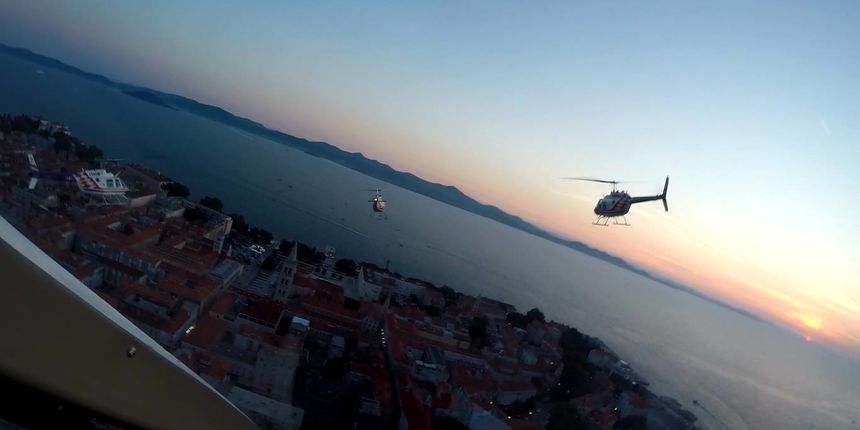 Pozdravni prelet četvorke helikoptera HRZ i PZO-a Bell-206 B Pozdravni prelet četvorke helikoptera HRZ i PZO-a Bell-206 B