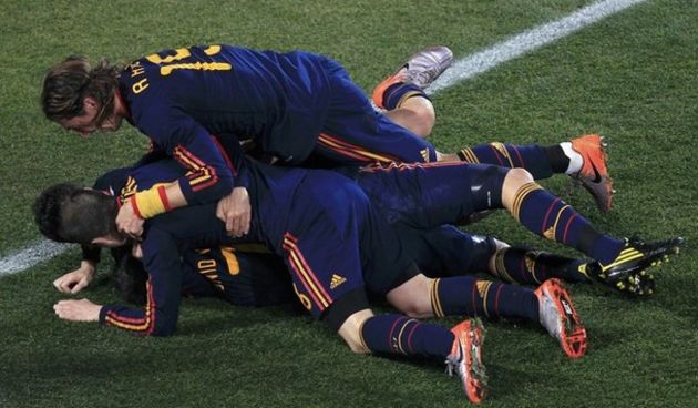 Slavlje nogometaša Španjolske, Foto: Reuters