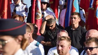 Vodice: Mimohodom vatrogasaca započelo obilježavanje 9. obljetnice kornatske tragedije. Photo: Hrvoje Jelavić/PIXSELL Vodice: Mimohodom vatrogasaca započelo obilježavanje 9. obljetnice kornatske tragedije. Photo: Hrvoje Jelavić/PIXSELL