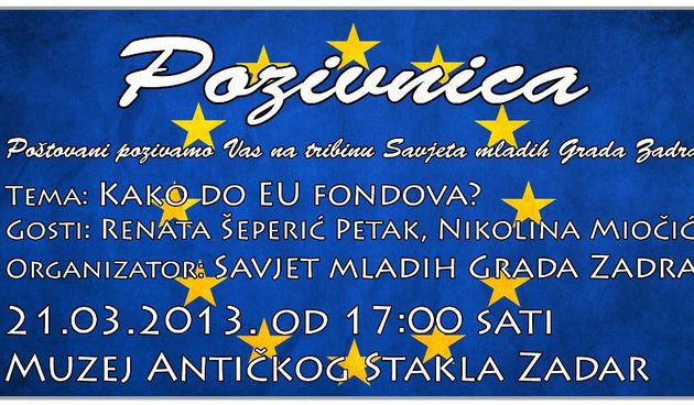 Savjet mladih grada Zadra poziva na predavanje “Kako do EU fondova?”