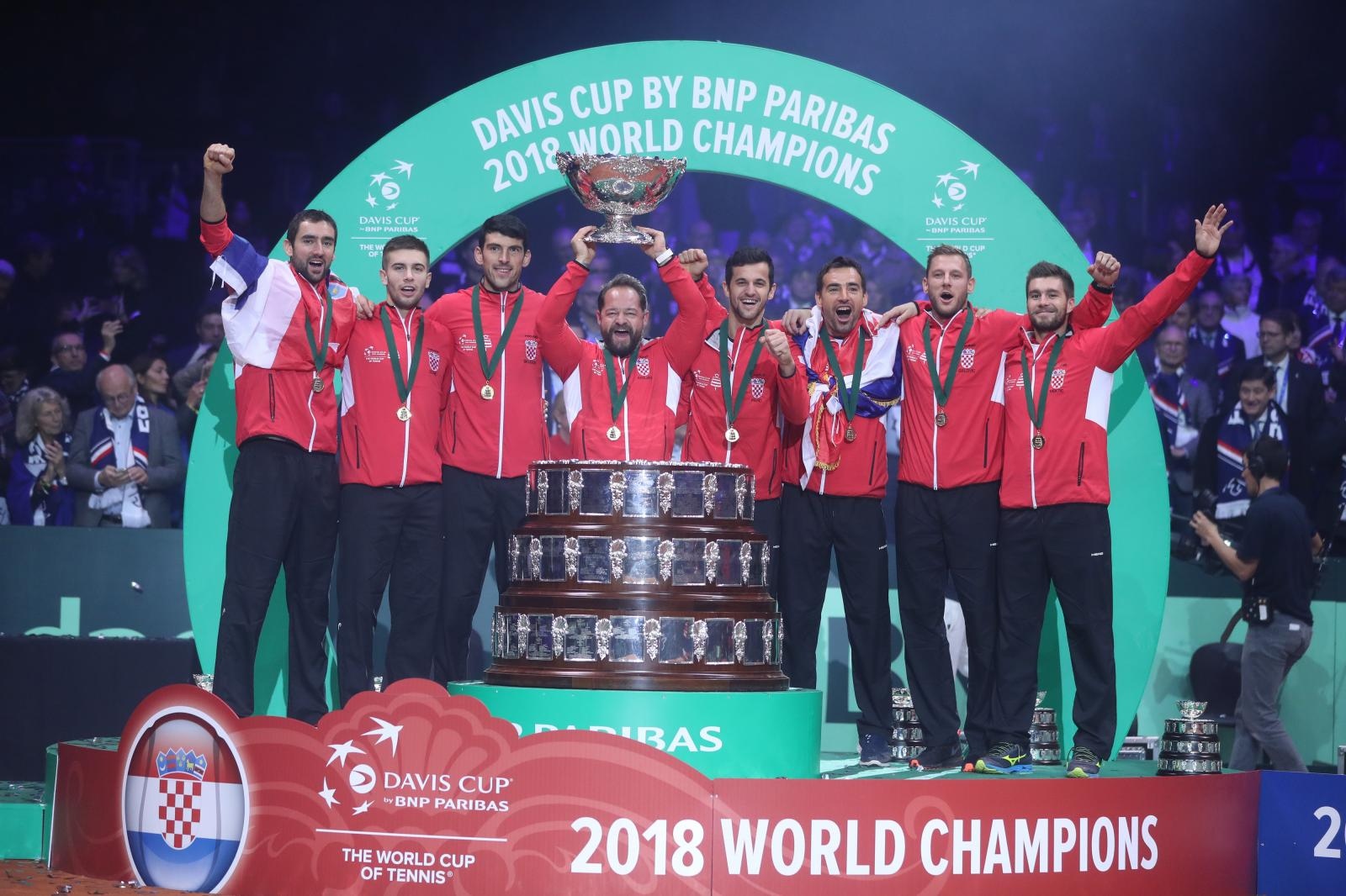Veliko slavlje hrvatskih tenisača nakon osvajanja Davis Cupa
