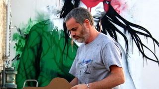 Street Art umjetnik Finbarr Fin DAC stvara u Ražancu, Foto: Nenad Nešović Street Art umjetnik Finbarr Fin DAC stvara u Ražancu, Foto: Nenad Nešović