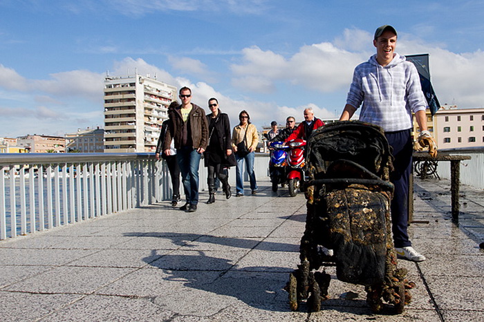 Ronilacki klub Sv. Roko – čišćenje, uvala Jazine, foto: Leo Banić