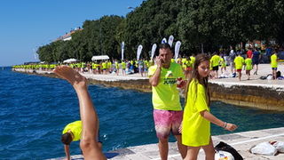 Sasvim osoban doživljaj – 10. dm Millennium Jump sa zadarske rive. Foto: Mladen Malik Barba Sasvim osoban doživljaj – 10. dm Millennium Jump sa zadarske rive. Foto: Mladen Malik Barba