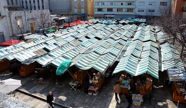 Subotnji đir po gradu, 15. ožujka, foto: Iva Perinčić, pijaca, trznica