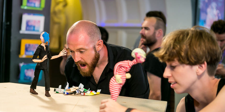 Animacijski performans Pentagon, foto: Julien Duval Animacijski performans Pentagon, foto: Julien Duval