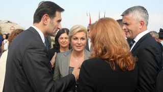 Zadar – U nazocnosti brojnih branitelja, gradskih vlasti, pripadnika HV-a i MUP-a te gradjana Zadra sredisnjom svecanoscu na gradskom predjelu Dracevac obiljezena je 23. obljetnica Dana obrane Grada. Svecanosti je nazocila Kolinda Grabar Kitarovic. Photo: Zadar – U nazocnosti brojnih branitelja, gradskih vlasti, pripadnika HV-a i MUP-a te gradjana Zadra sredisnjom svecanoscu na gradskom predjelu Dracevac obiljezena je 23. obljetnica Dana obrane Grada. Svecanosti je nazocila Kolinda Grabar Kitarovic. Photo: