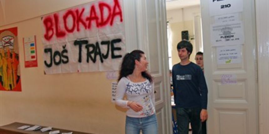 Studenti – blokada (Foto: CROPIX)