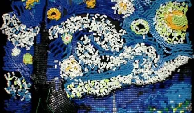 Pogledajte Van Goghovu “Zvjezdanu noć” od domino kockica