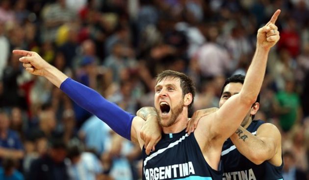 Argentinska košarkaška reprezentacija: Andres Nocioni i Martin Leiva, foto: london2012.com
