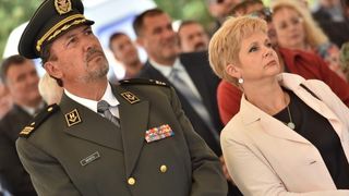 Zadar danas obiljezava 25. obljetnicu obrane Grada. 6. listopada 1991. otporom hrvatskih branitelja sprijecen je prodor srpskih snaga u grad. Kod spomen obiljezja na Dracevcu odrzan je svecani skup. Photo: Dino Stanin/PIXSELL