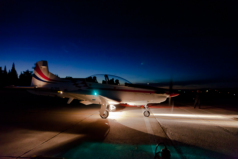 Noćno letenje u zrakoplovnoj bazi Zemunik, foto: Darko Belančić