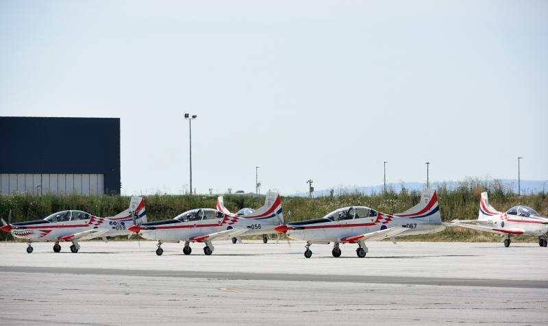 Krila Oluje se vratili u Hrvatsku nakon osvojene nagrade na vojnom aeromitingu RIAT. Photo: Davor VišnjićPIXSELL Krila Oluje se vratili u Hrvatsku nakon osvojene nagrade na vojnom aeromitingu RIAT. Photo: Davor VišnjićPIXSELL