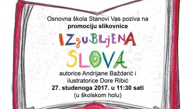 Promocija slikovnice “Izgubljena slova” u OŠ Stanovi