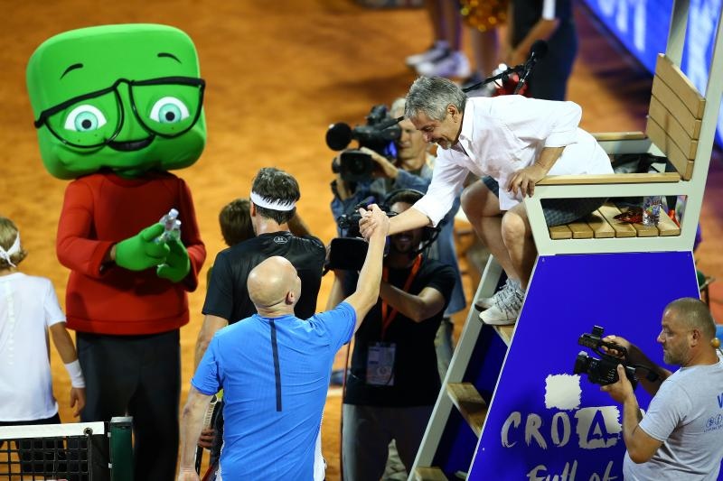 Agassi, Ferrero i Ivanišević odigrali egizibiciju u Umagu. Photo: Slavko Midzor/PIXSELL Agassi, Ferrero i Ivanišević odigrali egizibiciju u Umagu. Photo: Slavko Midzor/PIXSELL
