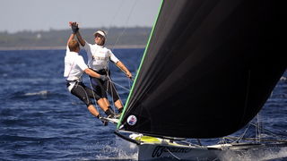 Zadar, 310809.
Europsko prvenstvo u jedrenju za klasu 49er 2009.
Danas je prvi dan regularnog natjecanja za jedrilicare u klasi 49er koje se odrzava od 29og kolovoza do 5og rujna u organizaciji JK Uskok.
Na slici: danska posada Simon Karstorf i jonathan B Zadar, 310809.
Europsko prvenstvo u jedrenju za klasu 49er 2009.
Danas je prvi dan regularnog natjecanja za jedrilicare u klasi 49er koje se odrzava od 29og kolovoza do 5og rujna u organizaciji JK Uskok.
Na slici: danska posada Simon Karstorf i jonathan B