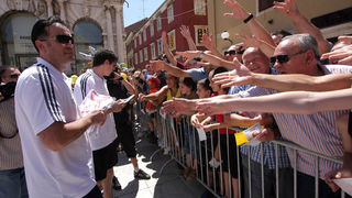 Hrvatska rukometna reprezentacija na Narodnom trgu (foto: Marin Gospić)